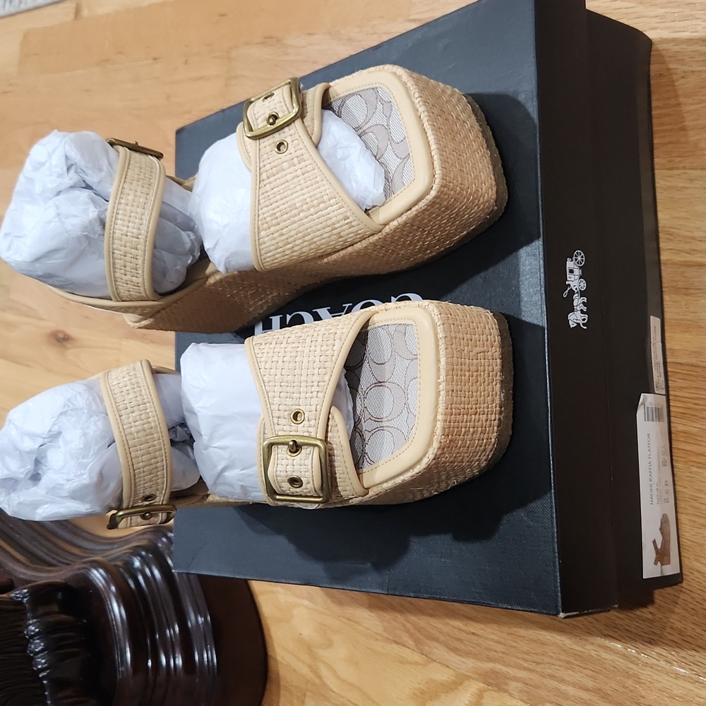 COACH RAFFIA PLATFORM  (Maxi dress ready)